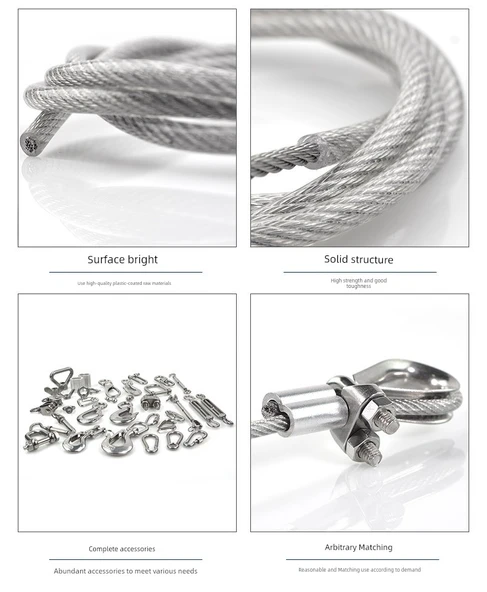 PVC Kaplı Çelik Halat Çamaşır İpi - 3mm x 10m - Resim 12