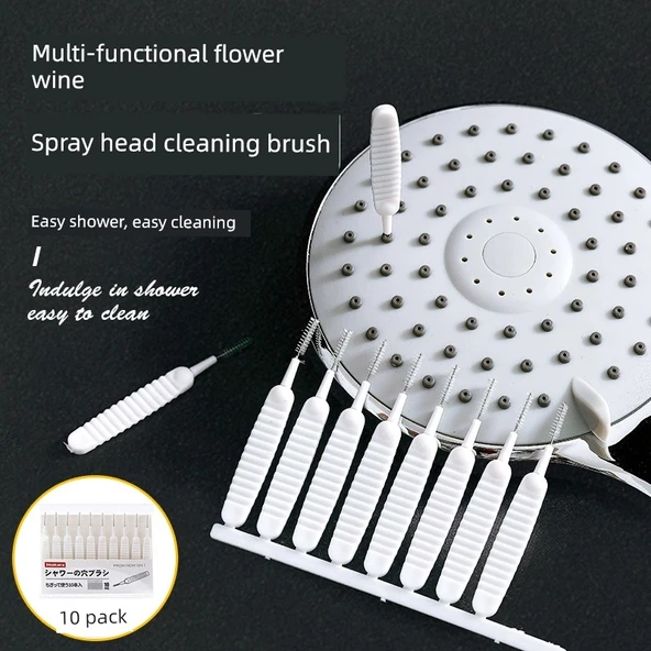 Mini Banyo Nozul Arası Temizleme Fırçası - 10'lu Paket