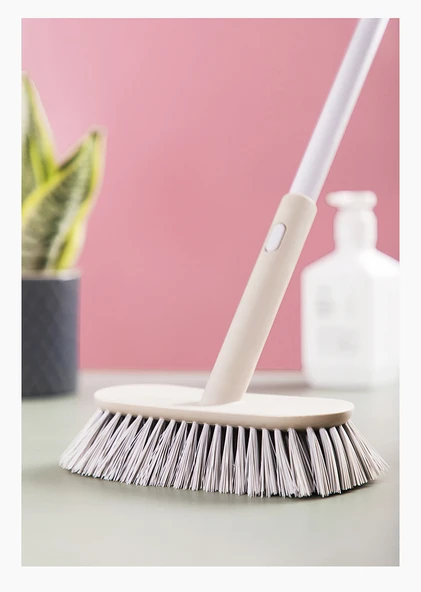 Uzun Saplı Sert Kıllı Banyo Yer Fırçası + Kanca - 12