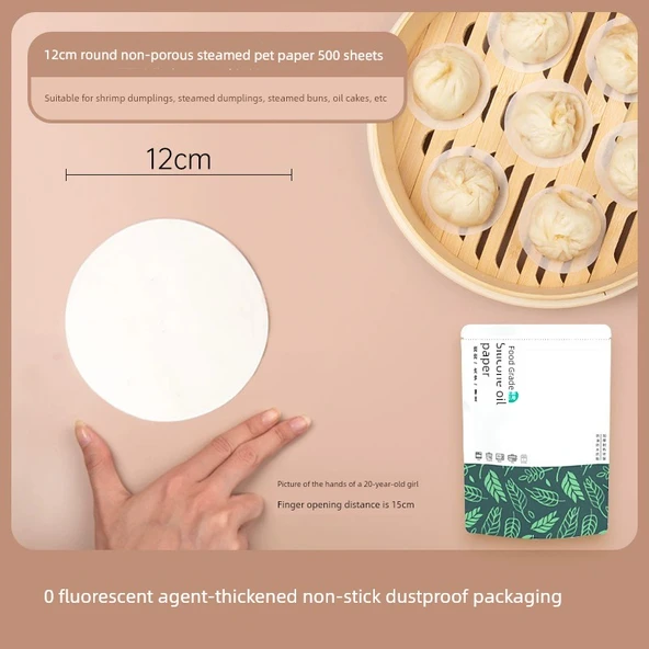 Bambu Buharlı Pişirme Kağıdı - 12cm Yuvarlak 500 Adet
