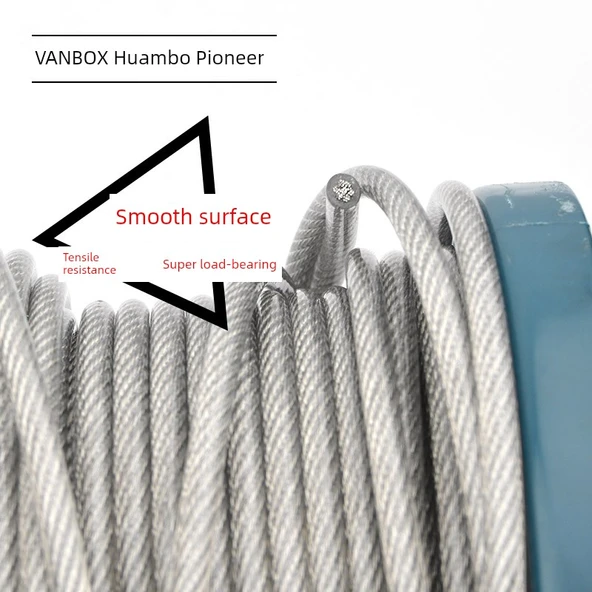 PVC Kaplı Çelik Halat Çamaşır İpi - 3mm x 10m - Resim 3