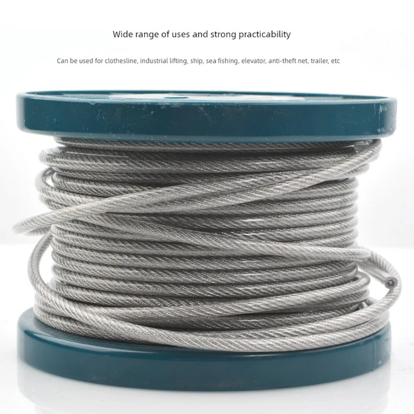 PVC Kaplı Çelik Halat Çamaşır İpi - 3mm x 10m - Resim 4