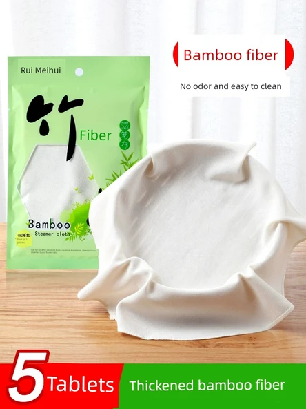 Yapışmaz Mutfak Buharlama Bezi - Bambu Fiber Kare 60x60cm (2 Adet) - 3