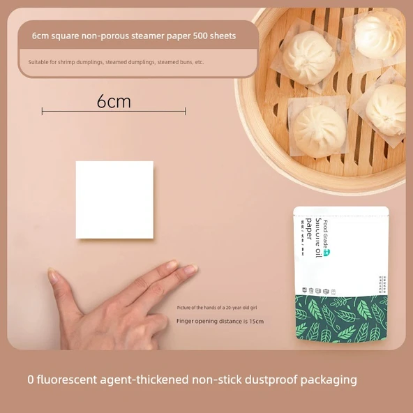 Bambu Buharlı Pişirme Kağıdı - 6cm Kare 500 Adet