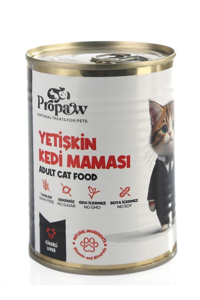 Kedi Yaş Mama Ciğerli Konserve Jöleli Premium Parça Etli Yemek Besleyici Tahılsız Temiz İçerik - 3