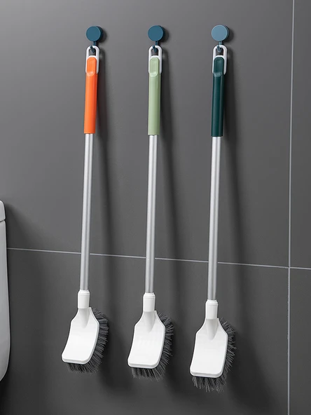Köşe Temizleme Fırçası - Uzun Saplı - Avokado Yeşili 3'lü Set + Aralık Fırçası - 3