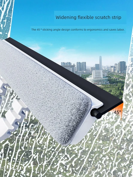 Cam Sileceği - 28cm Başlık - 2 Fiber Flanel ve Saklama Klipsi - 4