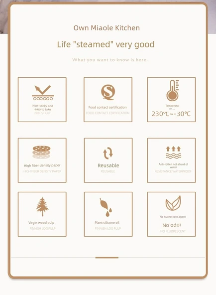 Yuvarlak Yağlı Kağıt - 8cm - 500 Adet - Resim 6