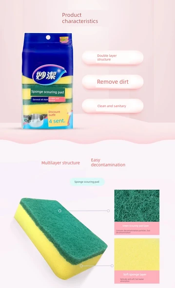 Mutfak Yağı Giderici Emici Fırça Kabı - 5 Paket (25 Adet) - 9