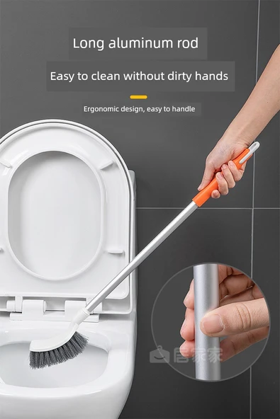 Köşe Temizleme Fırçası - Uzun Saplı - Avokado Yeşili 3'lü Set + Aralık Fırçası - 9