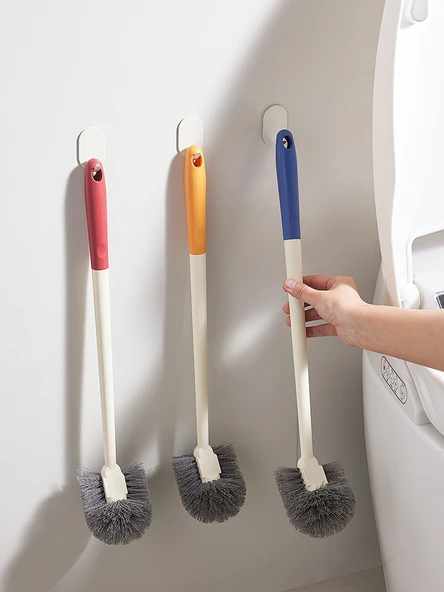 Yumuşak Kıllı Asılabilir Klozet Fırçası - Mavi + 2 Kanca - Resim 2