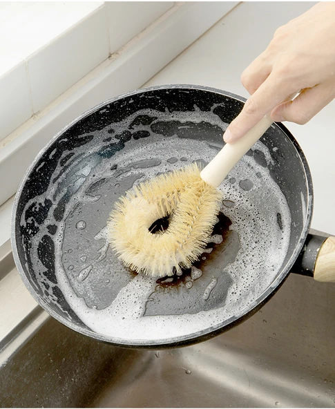 Pembe Uzun Saplı Bulaşık Fırçası - 2 Adet - Resim 8