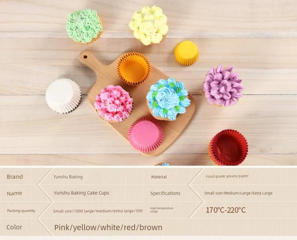 Cupcake Kağıdı - Küçük Sarı (2.5cm Tabanlı) - Resim 10