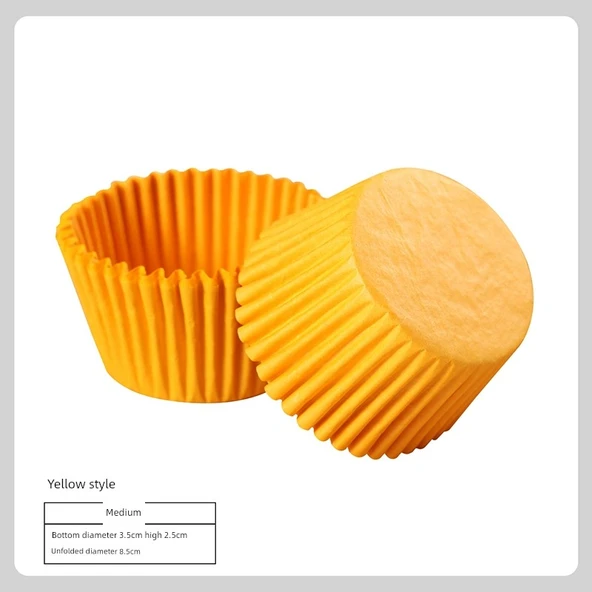 Cupcake Kağıdı - Orta Sarı (3.5cm Tabanlı)