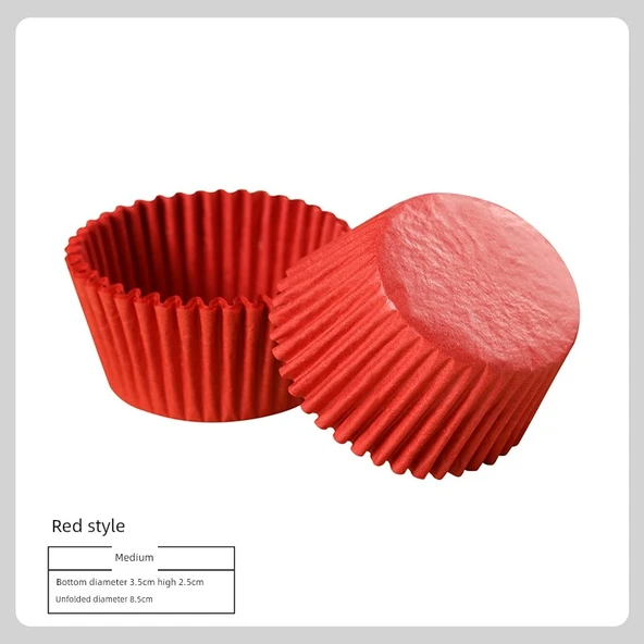 Cupcake Kağıdı - Orta Kırmızı (3.5cm Tabanlı)