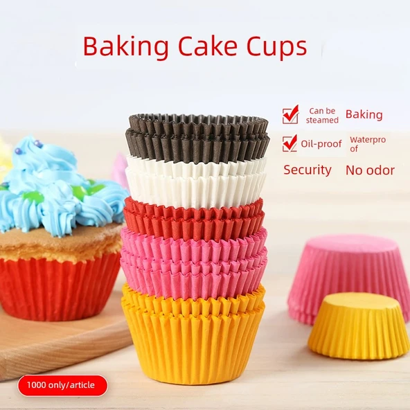 Cupcake Kağıdı - Küçük Sarı (2.5cm Tabanlı) - Resim 3