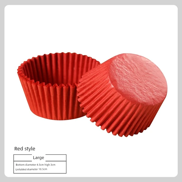 Cupcake Kağıdı - Büyük Kırmızı (4.5cm Tabanlı)