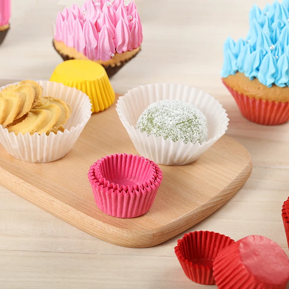 Cupcake Kağıdı - Küçük Sarı (2.5cm Tabanlı) - Resim 4