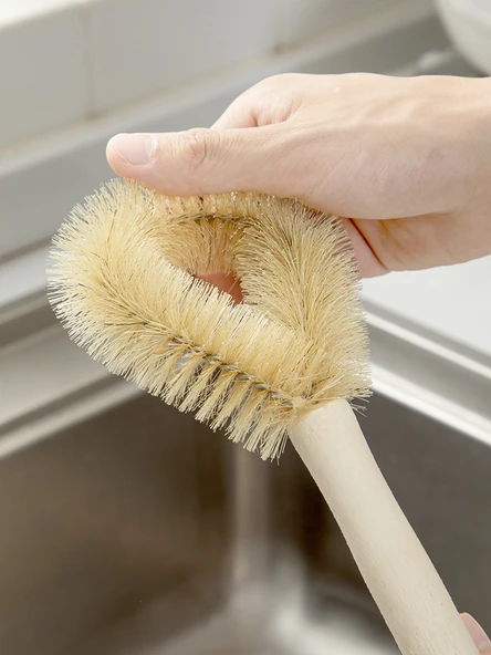 Pembe Uzun Saplı Bulaşık Fırçası - 2 Adet - Resim 3