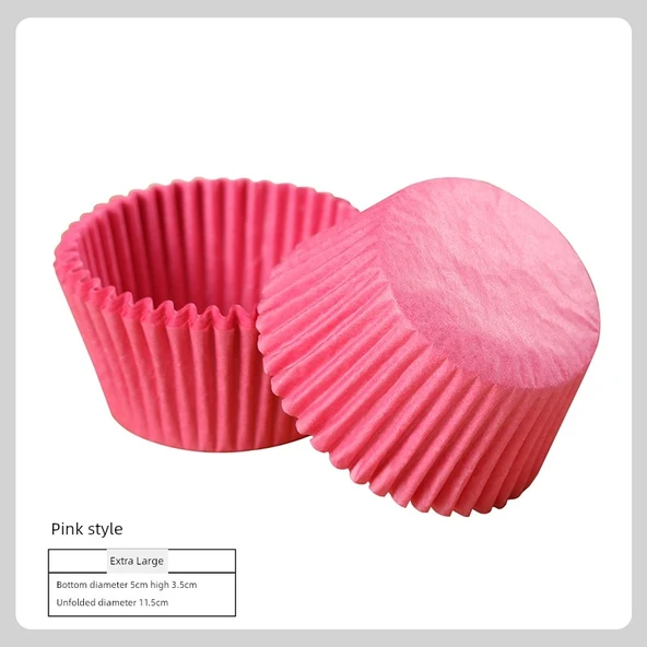 Cupcake Kağıdı - Ekstra Büyük Pembe (5cm Tabanlı)