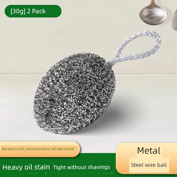 Paslanmaz Çelik Temizleme Topu - Askılıklı 30g - 2 Adet