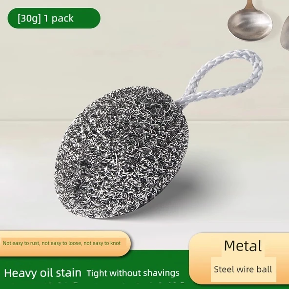 Paslanmaz Çelik Temizleme Topu - Askılıklı 30g - 1 Adet