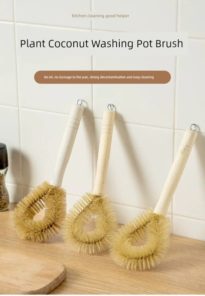 Pembe Uzun Saplı Bulaşık Fırçası - 2 Adet - Resim 7