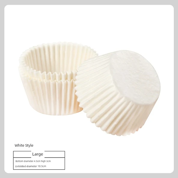 Cupcake Kağıdı - Büyük Beyaz (4.5cm Tabanlı)