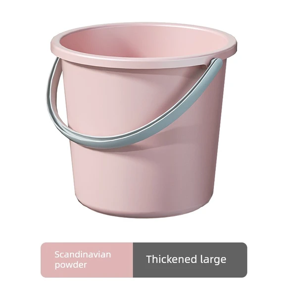 Kalın Büyük Boy Plastik Kova - Pembe