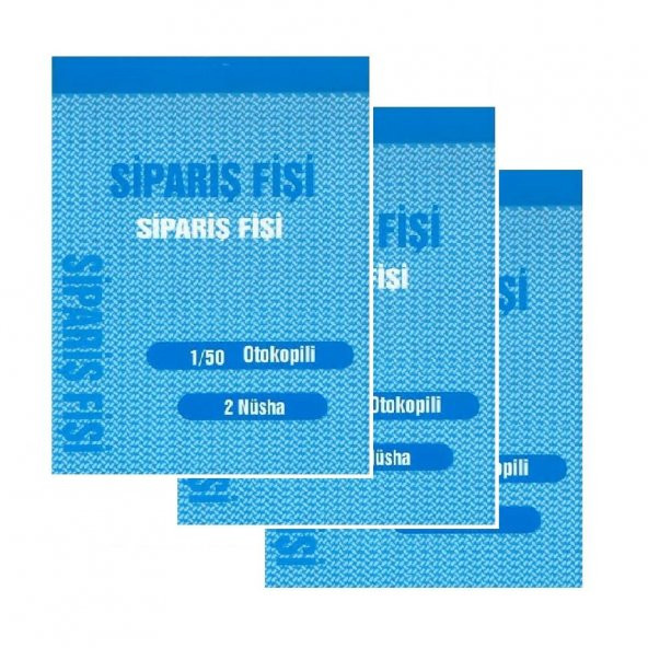 Sipariş Fişi Mini Otokopili 1-50 10x14 Gürmat Sipariş Fişi Kendinden Karbonlu 50 Sayfa 3 Adet