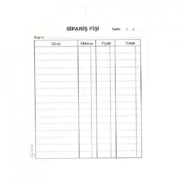 Sipariş Fişi Mini Otokopili 1-50 10x14 Gürmat Sipariş Fişi Kendinden Karbonlu 50 Sayfa 3 Adet - 4
