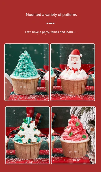 Muffin Kalıbı - Büyük (4 Renk Kalın) Nara Fresh 100 + 50 Krema Torbası - 10