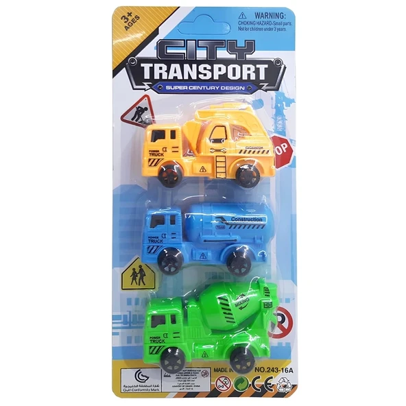 Nessiworld 3'lü Çek Bırak İş Makinaları ürün görseli