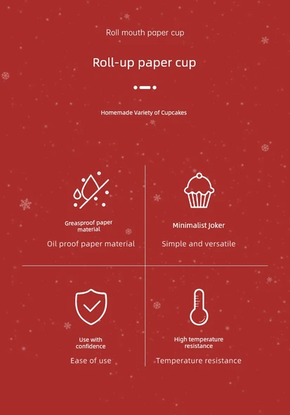 Muffin Kalıbı - Büyük (Kütük Renkli Rulo) Kalınlaştırılmış 50 Adet - 7