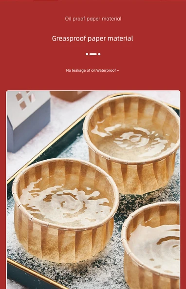 Muffin Kalıbı - Büyük (Kütük Renkli Rulo) Kalınlaştırılmış 50 Adet - 12