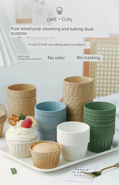 Yeşil Muffin Kağıdı - 100 Adet - 7