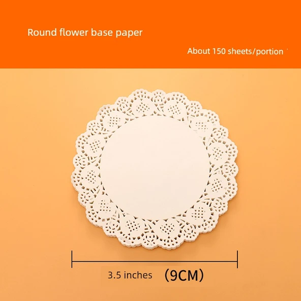 Yuvarlak Dantel Kağıt Servis Altlığı 8.9cm - 3000 Adet