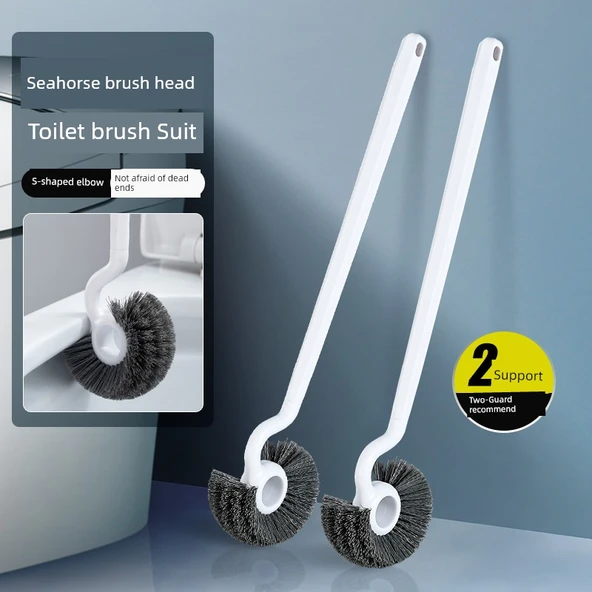 Banyo Tuvalet Fırçası Seti - Deniz Atı Tasarımlı (2'li Paket)