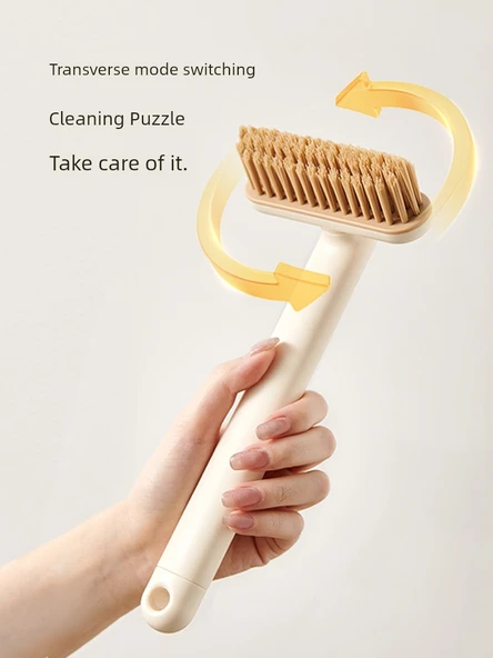 360° Döner Başlıklı Derz Temizleme Fırçası - Minimalist Beyaz 2'li Paket Klipsli - Resim 3