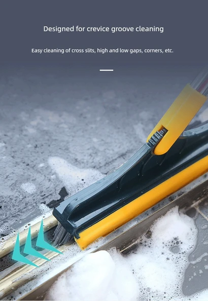 Yer Fırçası Tuvalet Fırçası - Bej (İki-in-Bir Arada Yer Fırçası) - Resim 10