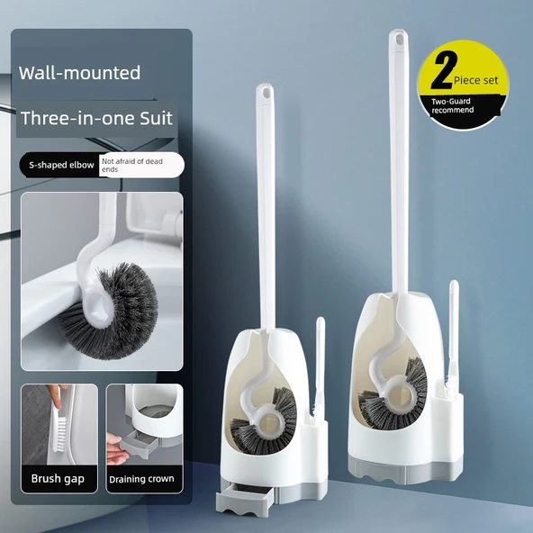 Banyo Tuvalet Fırçası Seti - İki Kişilik Aile için (2'li Set)
