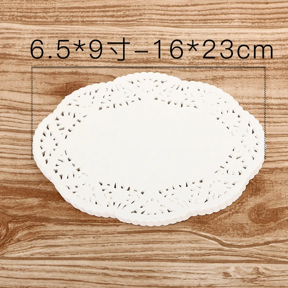 Oval Dantel Kağıt Servis Altlığı 16.5x23cm - 1200 Adet