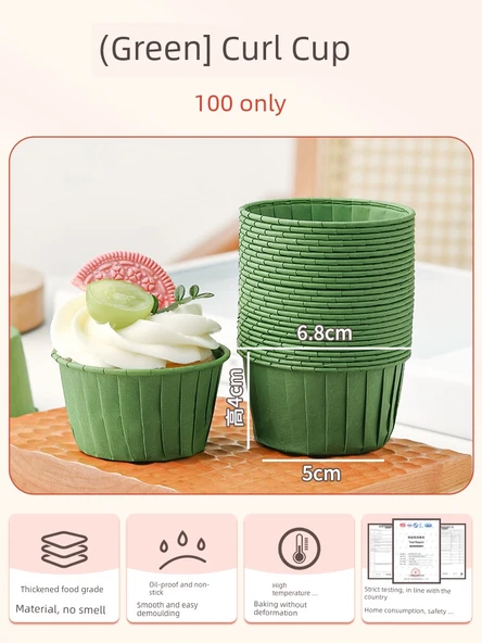 Yeşil Muffin Kağıdı - 100 Adet