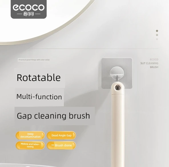 360° Döner Başlıklı Derz Temizleme Fırçası - Minimalist Beyaz 2'li Paket Klipsli - Resim 9