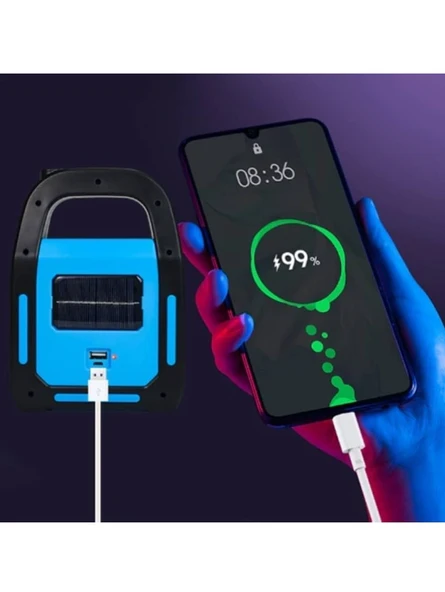 QASUL 3 Kademeli USB Powerbank Çıkışlı Şarjlı Kamp Feneri - 4