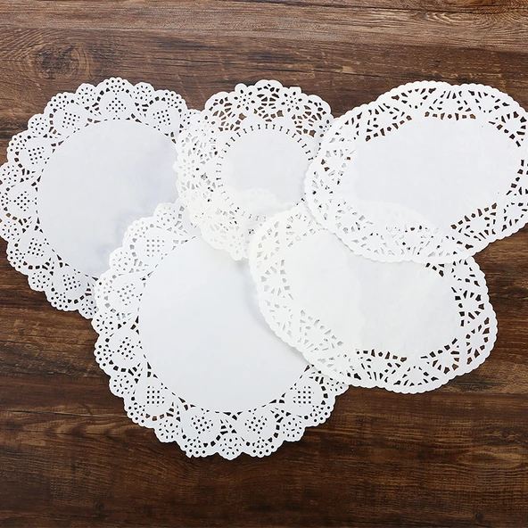 Yuvarlak Dantel Kağıt Servis Altlığı 24cm - 1200 Adet - 3