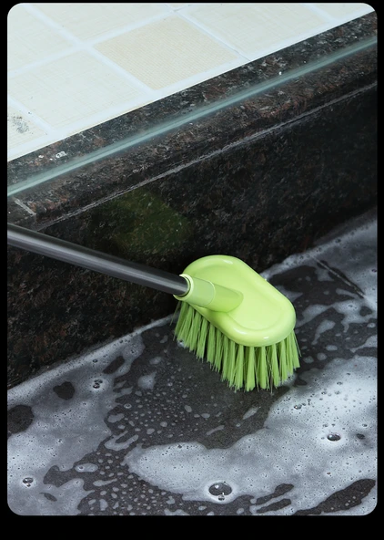 Uzun Saplı Tuvalet Zemin Fayans Sert Kıllı Fırça - Yeşil - Resim 12