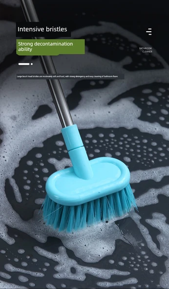 Uzun Saplı Tuvalet Zemin Fayans Sert Kıllı Fırça - Yeşil - Resim 10