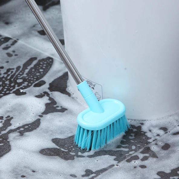 Uzun Saplı Tuvalet Zemin Fayans Sert Kıllı Fırça - Yeşil - Resim 4