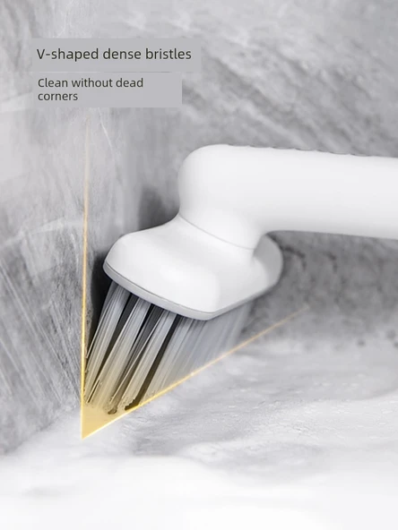 360° Döner Başlıklı Derz Temizleme Fırçası - Minimalist Beyaz 2'li Paket Klipsli - Resim 4